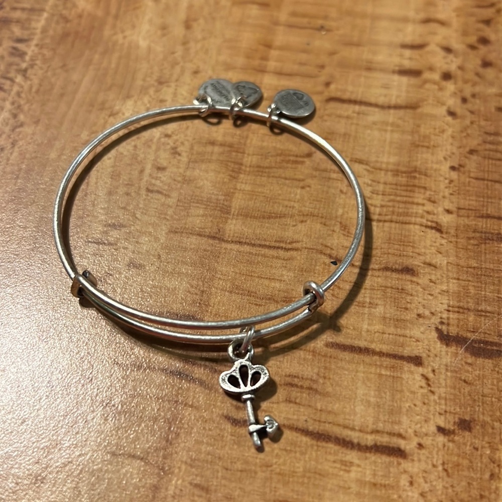 Alex and ani silver key bracelet